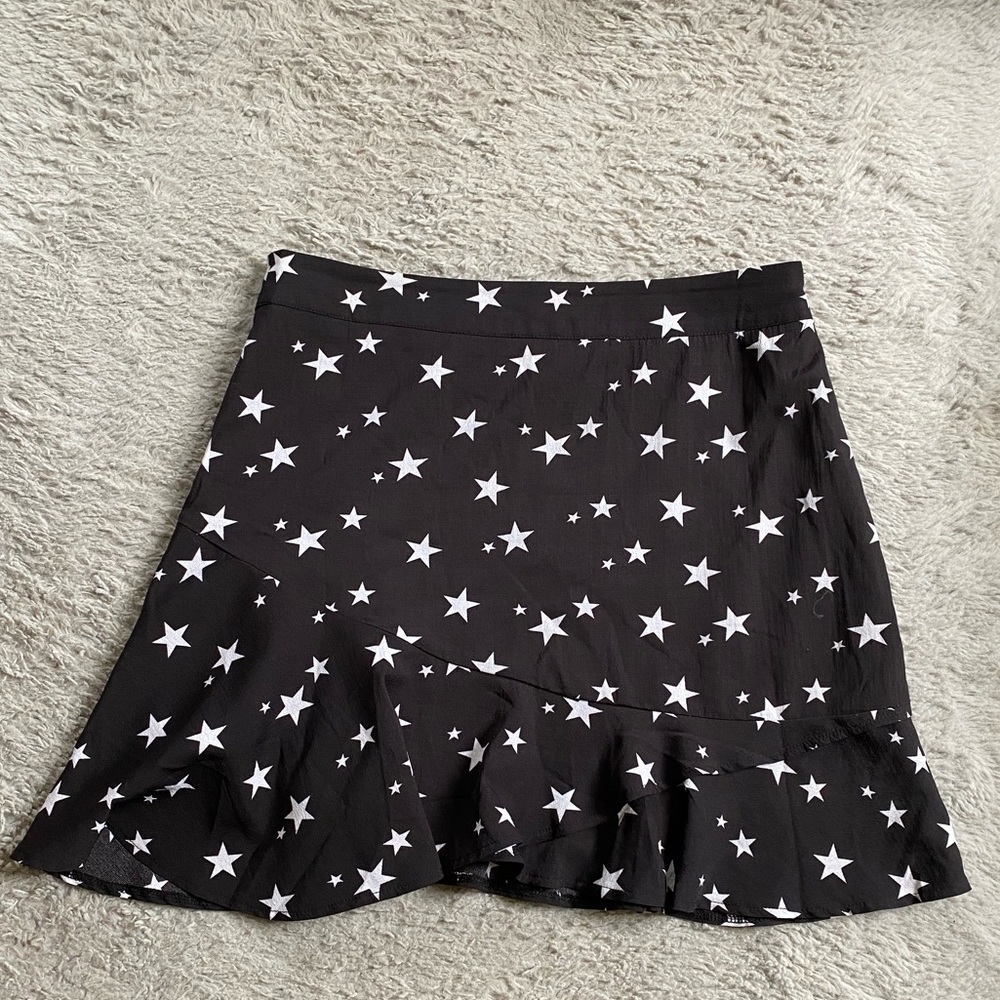 Nastygal ruffle hem star skirt